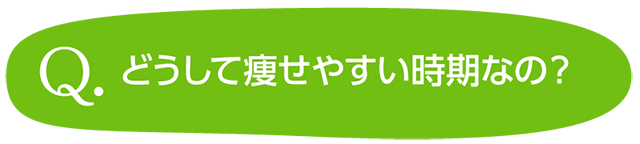 Q.どうして痩せやすい時期なの？
