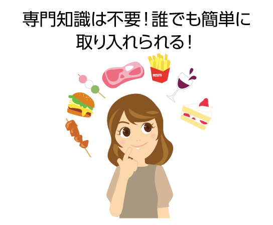専門知識は不要！誰でも簡単に取り入れられる！